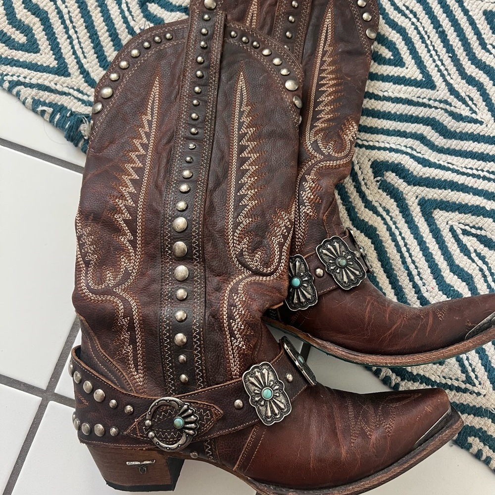 Women’s Lane Silver Mesa Cowboy Boots 9.5